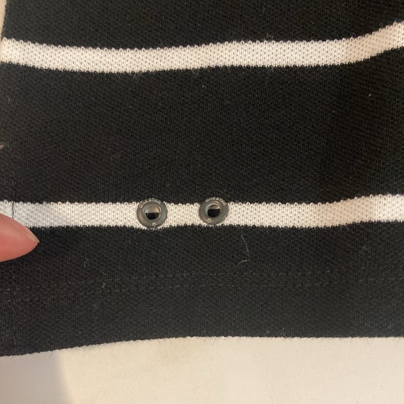 Converse black and white striped polo style collared shirt - Picture 6 of 10